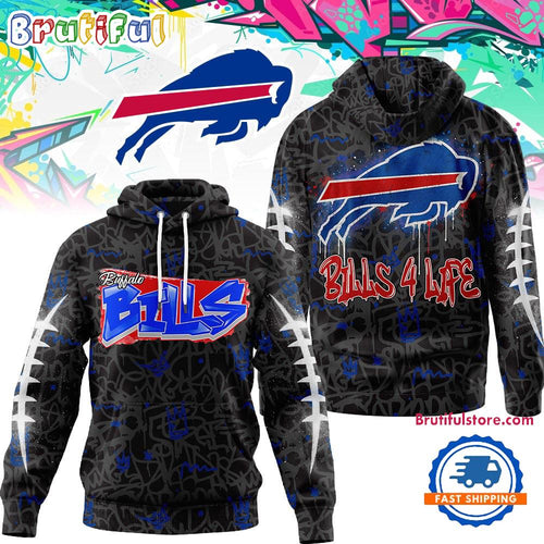 Buffalo Bills NFL Special Graffiti My Team 4 Life All Over Print Hoodie Shirt