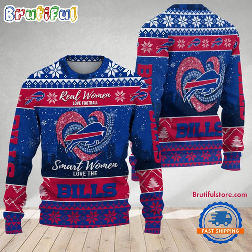 Buffalo Bills Real Women Love Football Ugly Christmas Sweater