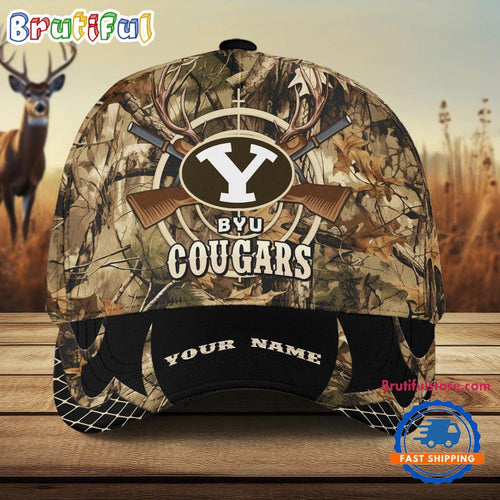 BYU Cougars Camo Hunting Cap, Sport Team Camo Hunting Hats