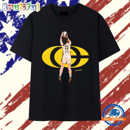 Caitlin Clark CC jump shot Indiana Fever T Shirt