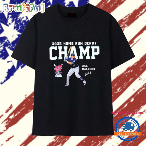 Cal Raleigh 2025 Home Run Derby Champ Signature T Shirt