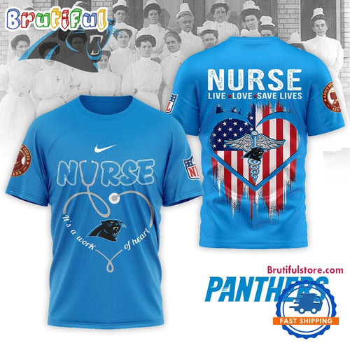 Carolina Panthers 2026 NFL Army Nurse Corps 125th Anniversary 3D Shirt
