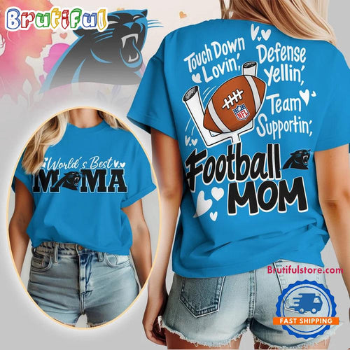Carolina Panthers 2026 NFL Mother Day Football Mama All Over Print T Shirt