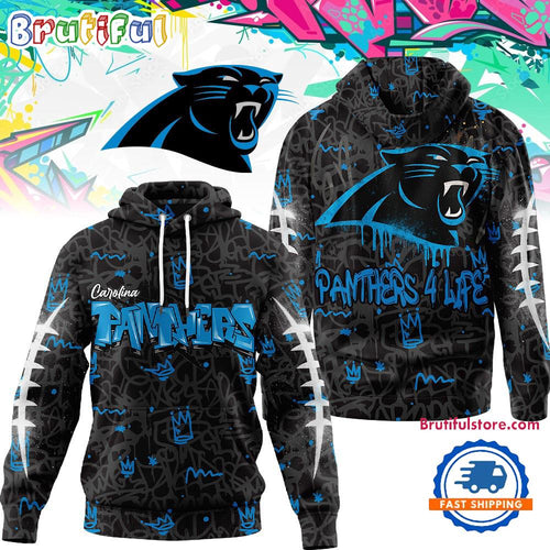 Carolina Panthers NFL Special Graffiti My Team 4 Life All Over Print Hoodie Shirt