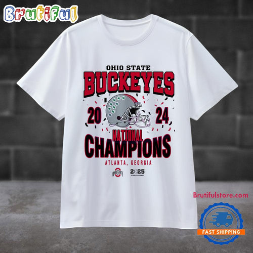 Celebration Ohio State Buckeyes Confetti National Champions T Shirt