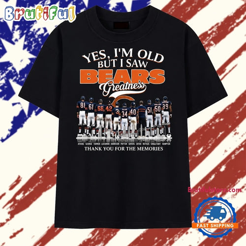Chicago Bears Greatness Legends Signatures Vintage Graphic T Shirt