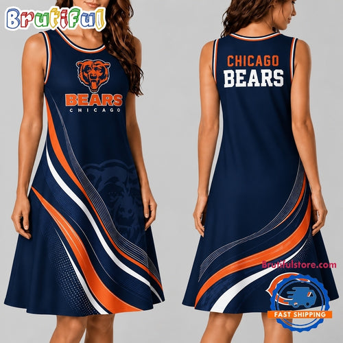 Chicago Bears NFL Team Pride Women’s Sleeveless Dress
