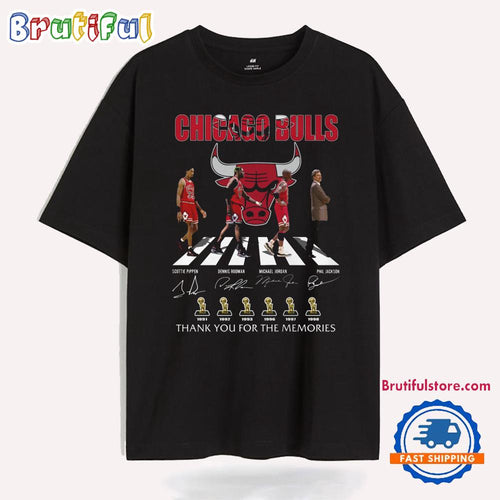 Chicago Bulls Go On The Road Team Graphics Design Vintage T Shirt