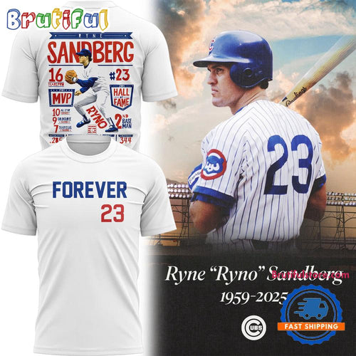 Chicago Cubs Ryne Sandberg Forever White T Shirt