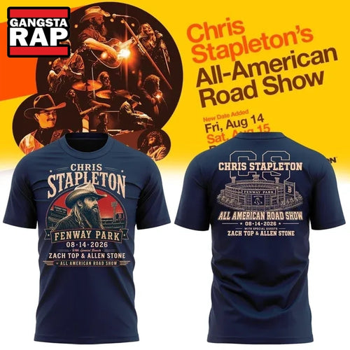 Chris Stapleton x Fenway Park All American Road Show 2026 Navy T Shirt