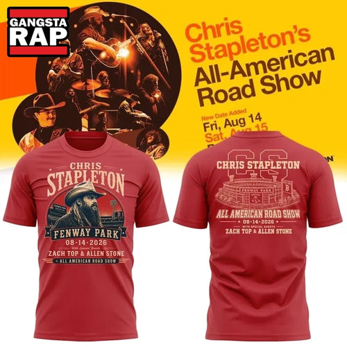 Chris Stapleton x Fenway Park All American Road Show 2026 Red T Shirt