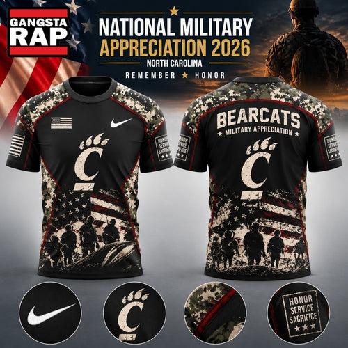 Cincinnati Bearcats x Military Appreciation T Shirt