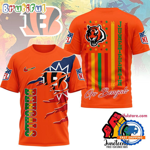 Cincinnati Bengals 2026 NFL Juneteenth Freedom Limited Edition 3D Shirt