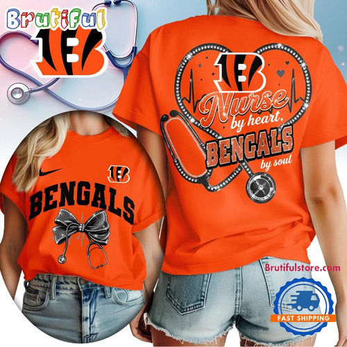 Cincinnati Bengals 2026 NFL Nurse By Heart Unisex 3D Shirt