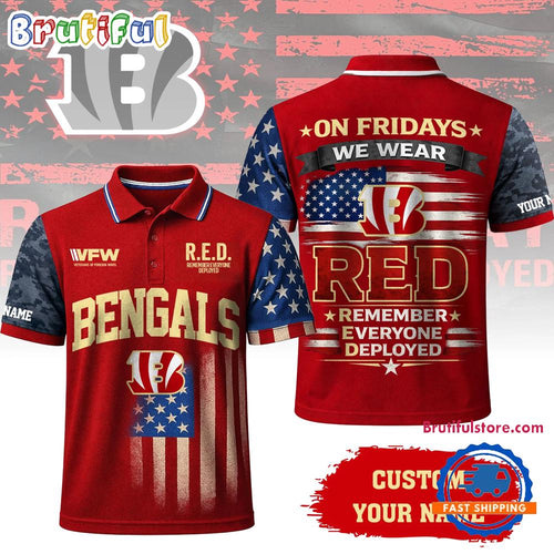 Cincinnati Bengals 2026 NFL Red Friday Limited Edition Polo Shirt