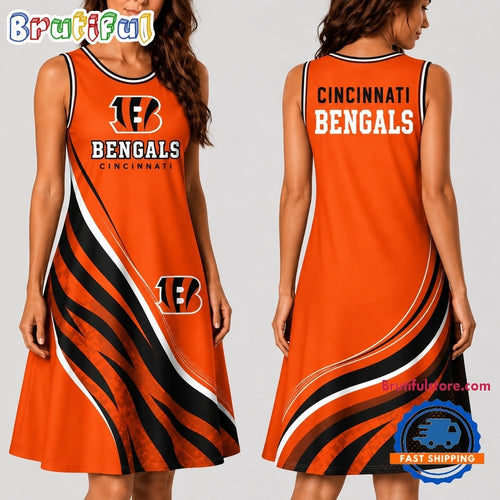 Cincinnati Bengals NFL Team Pride Women’s Sleeveless Dress