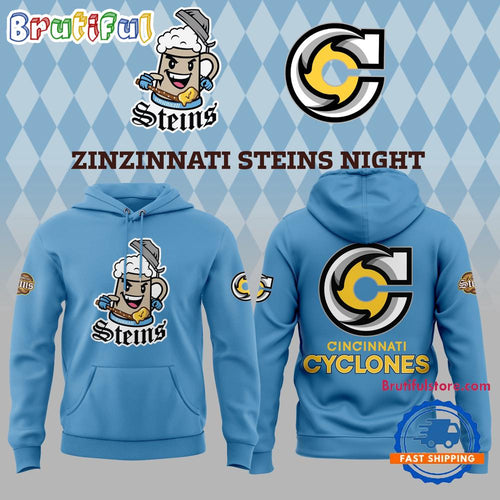 Cincinnati Cyclones Limited Edition Zinzinnati Steins Night Hoodie T-Shirt