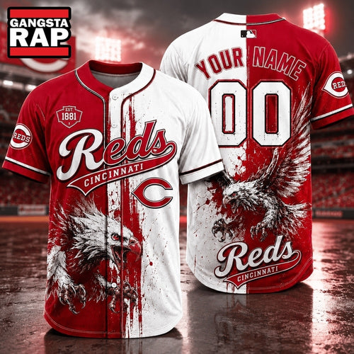 Cincinnati Reds 2026 MLB Eagle America Personalized Baseball Jersey