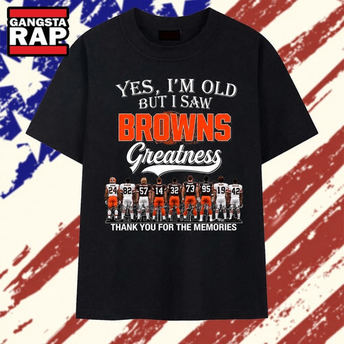 Cleveland Browns Greatness Vintage Legends Signatures Football T Shirt