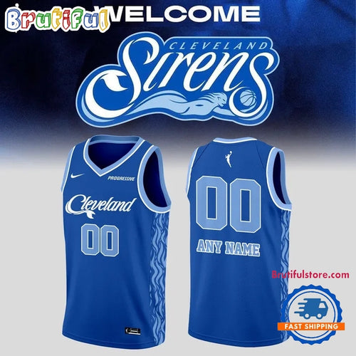 Cleveland Sirens Primary Logo 2026 Personalized Basketball Jersey
