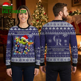 Colorado Rockies Baby Yoda With Christmas Lights Ugly Christmas Sweater