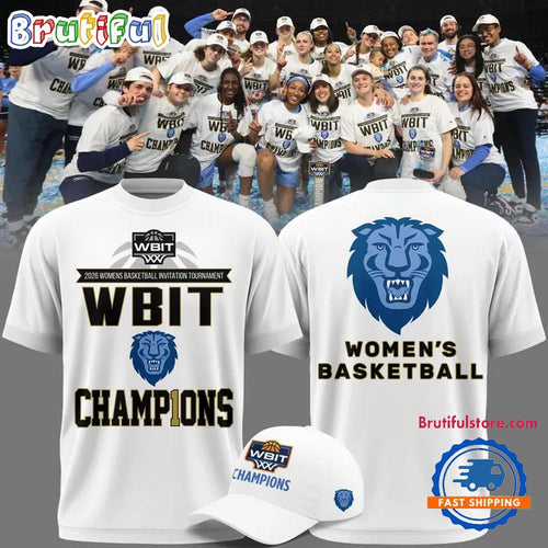 Columbia Lions Women’s Basketball 2026 WBIT CHAMPIONS White T Shirt