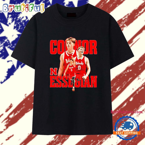 Connor Essegian Nebraska Basketball Player Collage T Shirt
