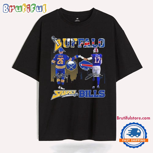 Dahlin Buffalo Sabres x Allen Buffalo Bills Signatures 2024 T Shirt