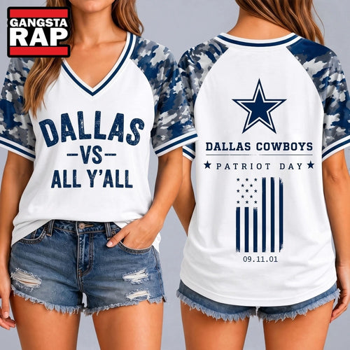 Dallas Cowboys NFL vs All Y’ All United We Stand V Neck T Shirt