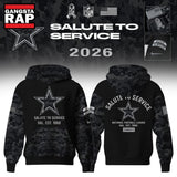 Dallas Cowboys Salute to Service Camo 2026 Black Hoodie