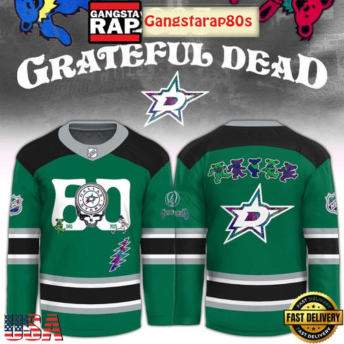 Dallas Stars x Grateful Dead 60 Years Special Edition Hockey Jersey