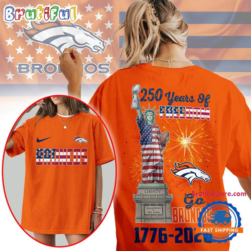 Denver Broncos 2026 NFL Statue Of Liberty 250th Anniversary Unisex 3D Shirt