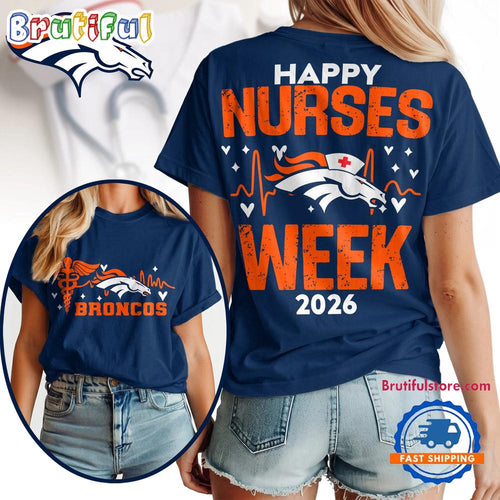 Denver Broncos NFL Nurse Week 2026 All Over Print Unisex T Shirt