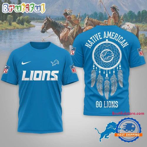 Detroit Lions 2026 NFL Native American Unisex 3D Shirt