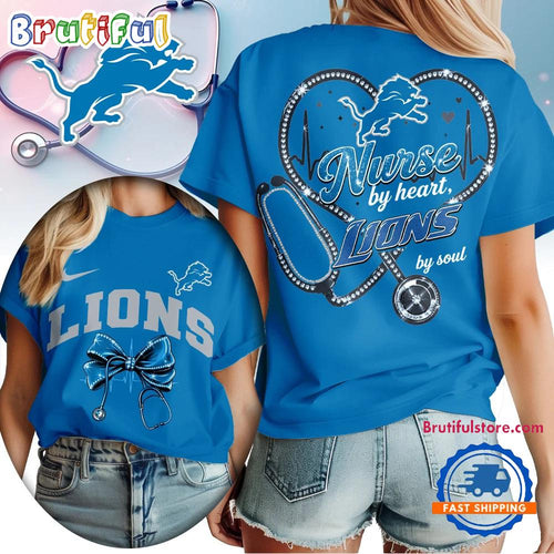 Detroit Lions 2026 NFL Nurse By Heart Unisex 3D Shirt