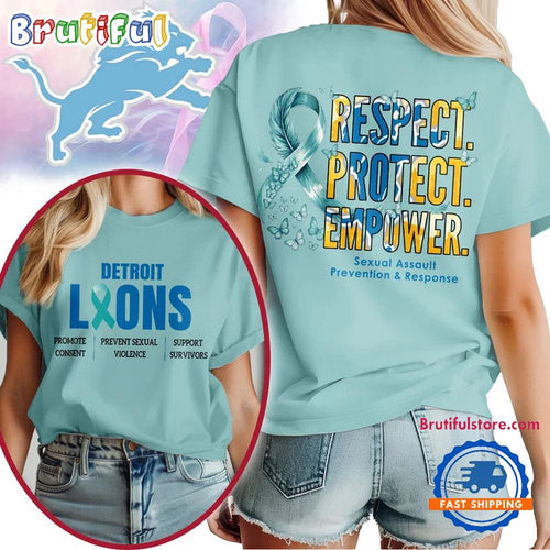 Detroit Lions 2026 NFL SA Prevention Month Unisex 3D T Shirt