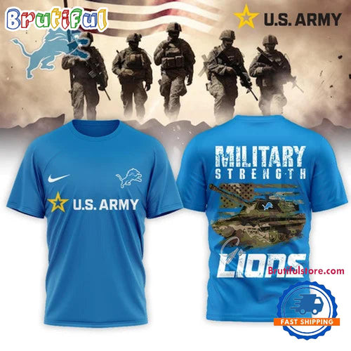 Detroit Lions 2026 NFL US Army Military Strength Limited 3D Shirt