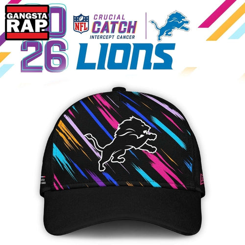 Detroit Lions Crucial Catch 2026 Pink Limited Edition Classic Cap