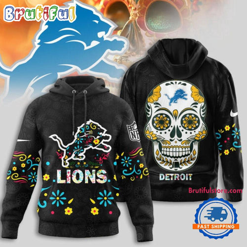 Detroit Lions NFL Dia de los Muertos Limited Editions Hoodie Shirt