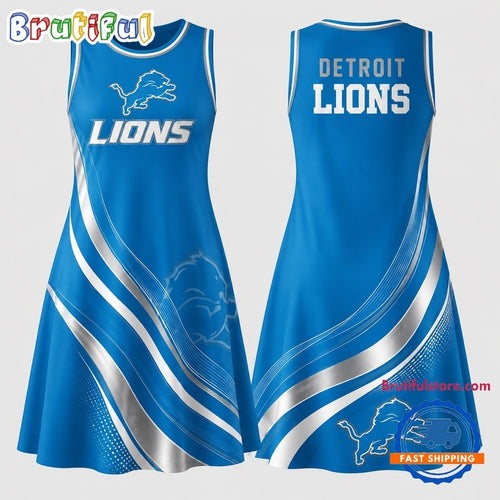 Detroit Lions NFL Team Pride Women’s Sleeveless Dress