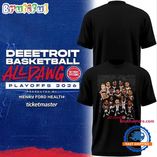 Detroit Pistons 2026 Playoffs All Dawg T Shirt