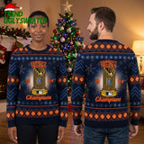 Detroit Tigers 1984 World Series Championship Trophy Ugly Christmas Sweater