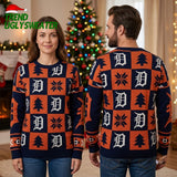 Detroit Tigers Checkerboard Logo Christmas Ugly Christmas Sweater