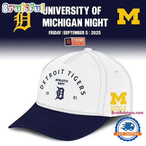 Detroit Tigers x Michigan Wolverines Night Game 2025 Baseball Cap