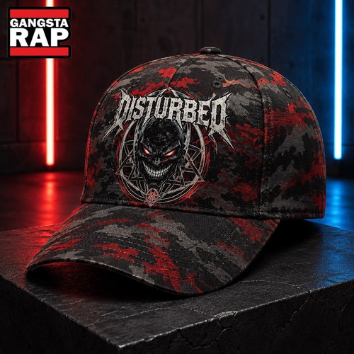 Disturbed Dark Messiah Camo Classic Cap, Trendy Music Baseball Cap