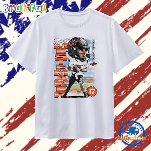 Drew Mestemaker Oklahoma State Cowboys No 17 T Shirt