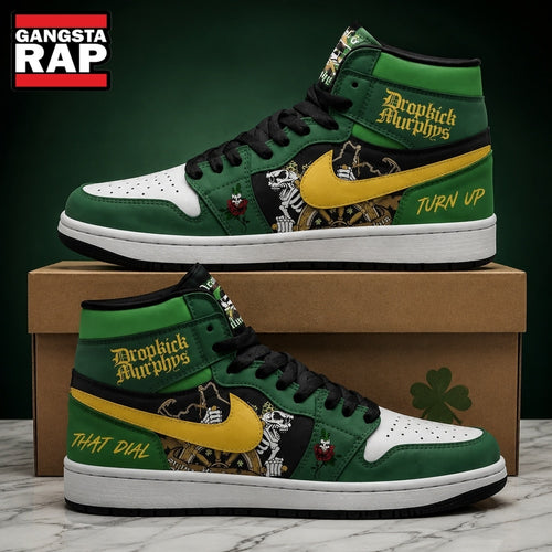 Dropkick Murphys Turn Up That Dial Rock Time Air Jordan 1 Shoes , Music Air Jordan 1 Shoes