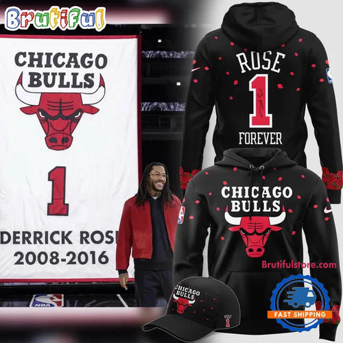 D-Rose Chicago Bulls 2026 Black Hoodie Shirt