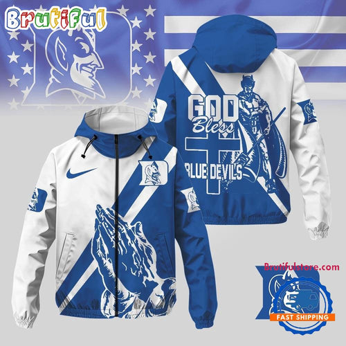 Duke Blue Devils 2025 NCAA God Bless My Team Windbreaker Jacket