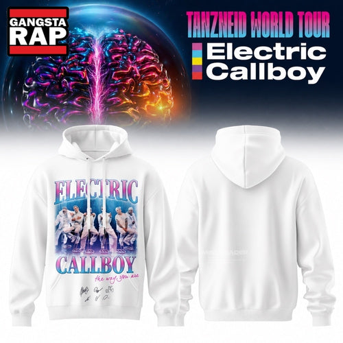 Electric Callboy Tanzneid World Tour 2026 Signature White Hoodie T-Shirt